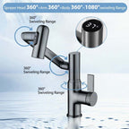 Smart Digital Basin Faucet for Hot and Cold Water