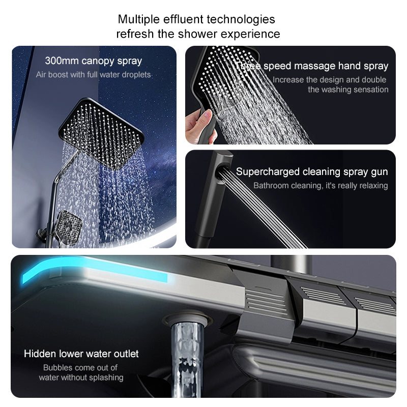 Aurell | Thermostatic Shower System With Digital Display