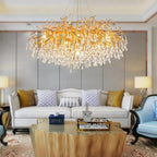 Luminelle Gold Branch Crystal LED Chandelier