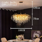 Luminelle Gold Branch Crystal LED Chandelier