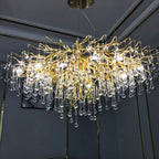 Luminelle Gold Branch Crystal LED Chandelier
