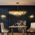 Luminelle Gold Branch Crystal LED Chandelier