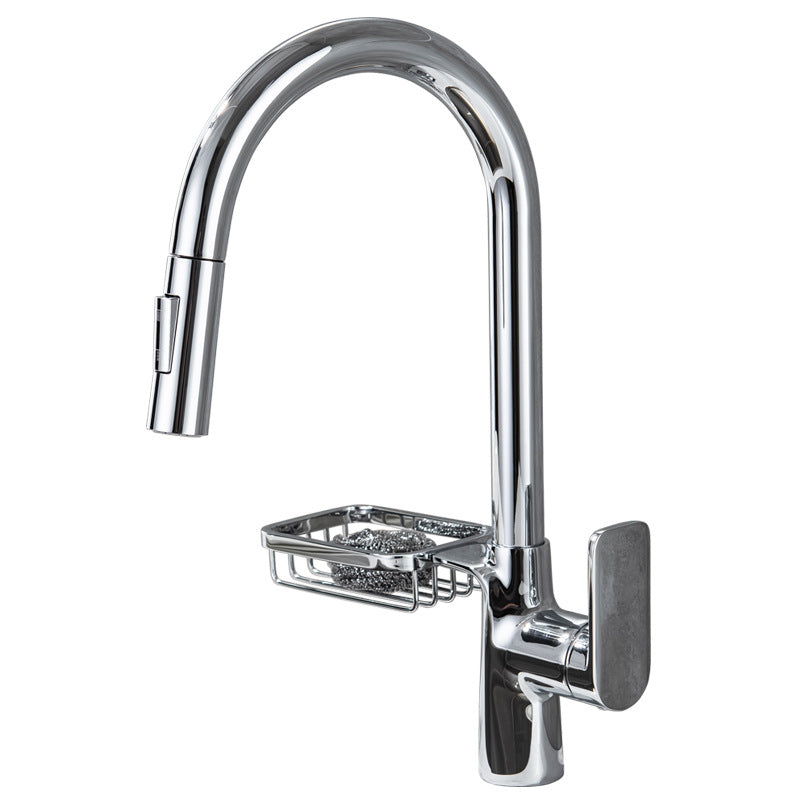 Single-Lever Kitchen Faucet With Pull-Down Sprayer, Hot And Cold