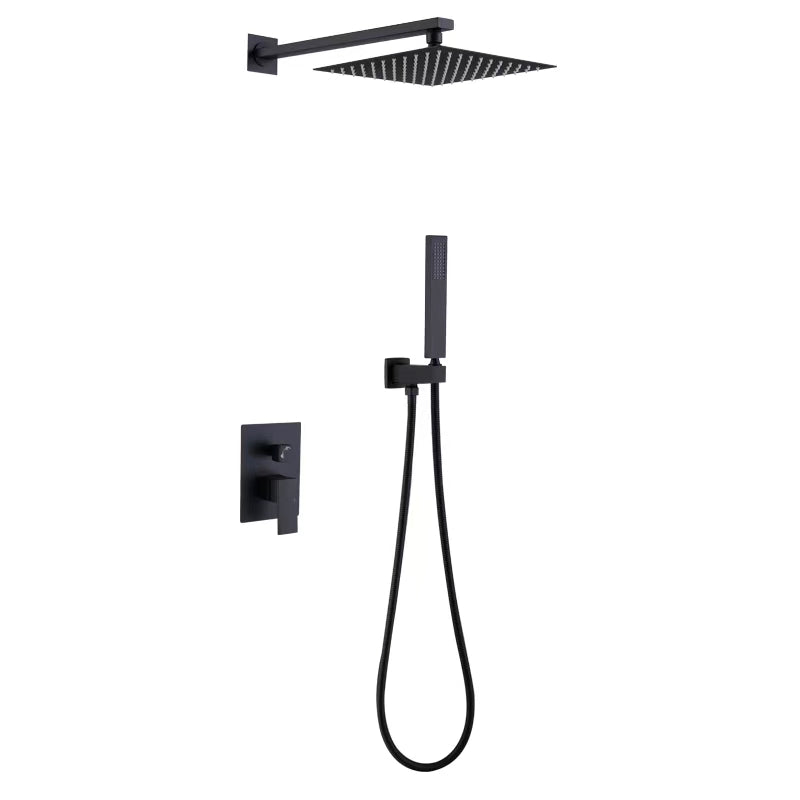 Modern Black 3-Piece Bath and Shower Set
