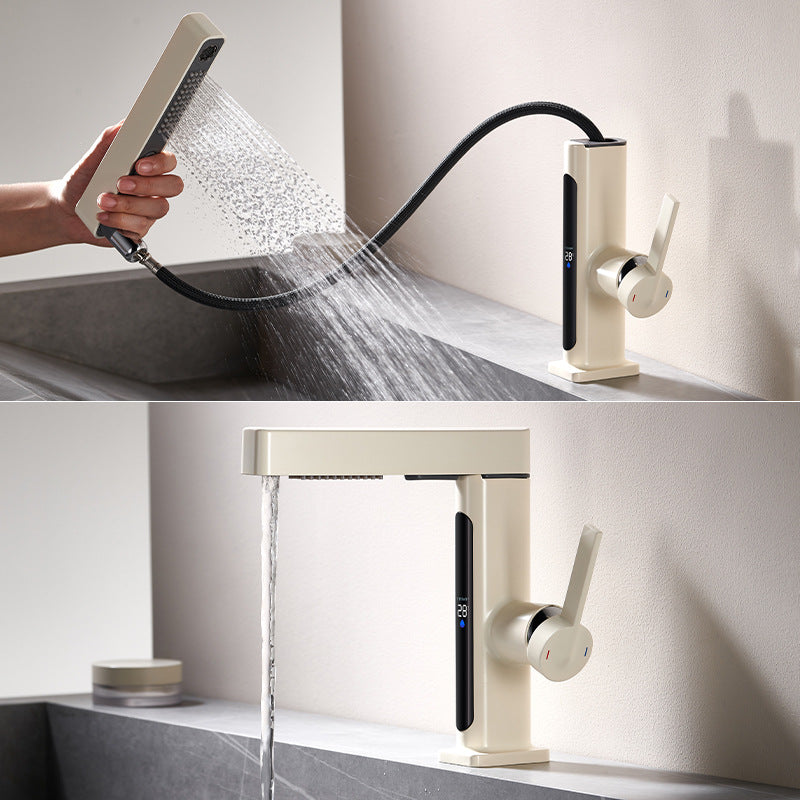 Alyra Single-Hole Pull-Out Faucet With Temperature Readout