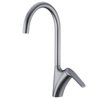 Brushed Deck-Mounted Kitchen Mixer Tap With Swivel Spout