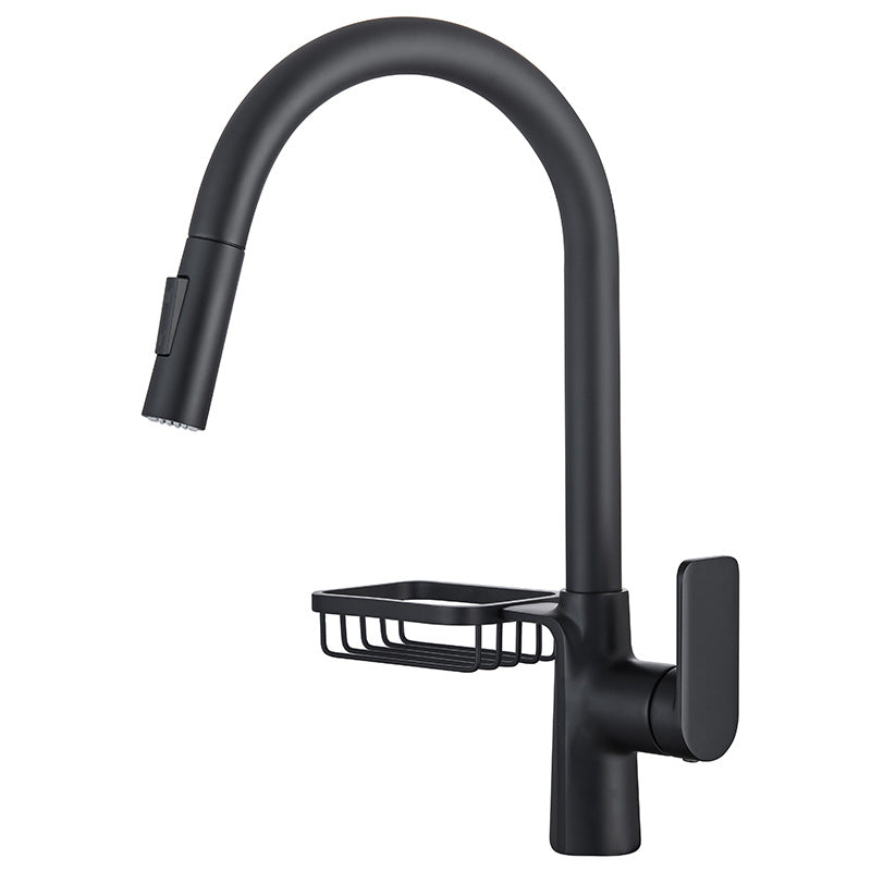 Single-Lever Kitchen Faucet With Pull-Down Sprayer, Hot And Cold
