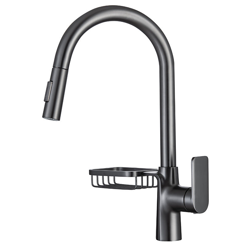 Single-Lever Kitchen Faucet With Pull-Down Sprayer, Hot And Cold