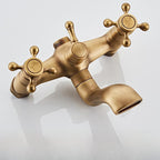 Vintage Copper Shower Kit with Brass Tap and Functional Showerheads