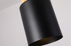 Marlen | Wood and Metal Cylindrical Pendant Light