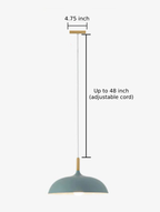 Aurelle Soft Pastel Collection Pendant Lamps in Metal and Wood