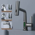 AquaLuxe Digital Waterfall Faucet