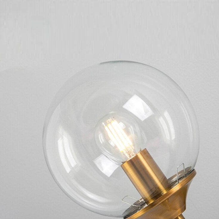 Glass Torch Wall Light in Brass