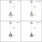Mirella | Vintage Stained Glass LED Pendant Light, Bulb Included