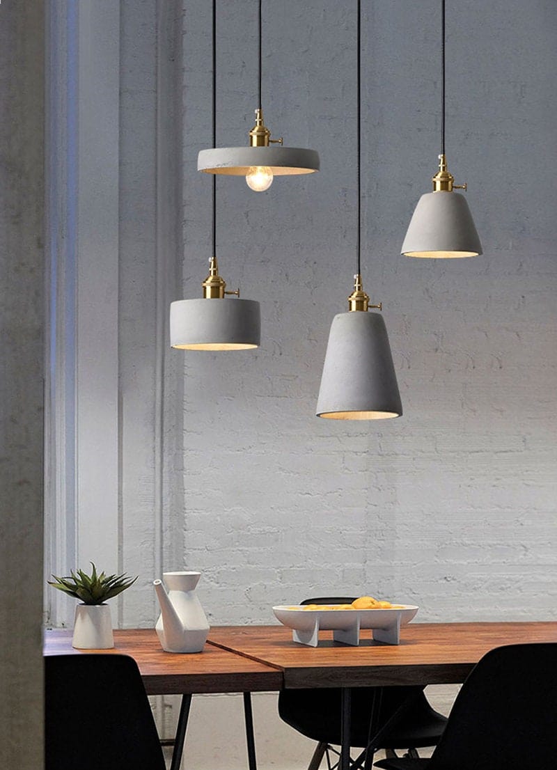 Kelda Handcrafted Cement Pendant LED Light in Nordic Style - Bulb Included