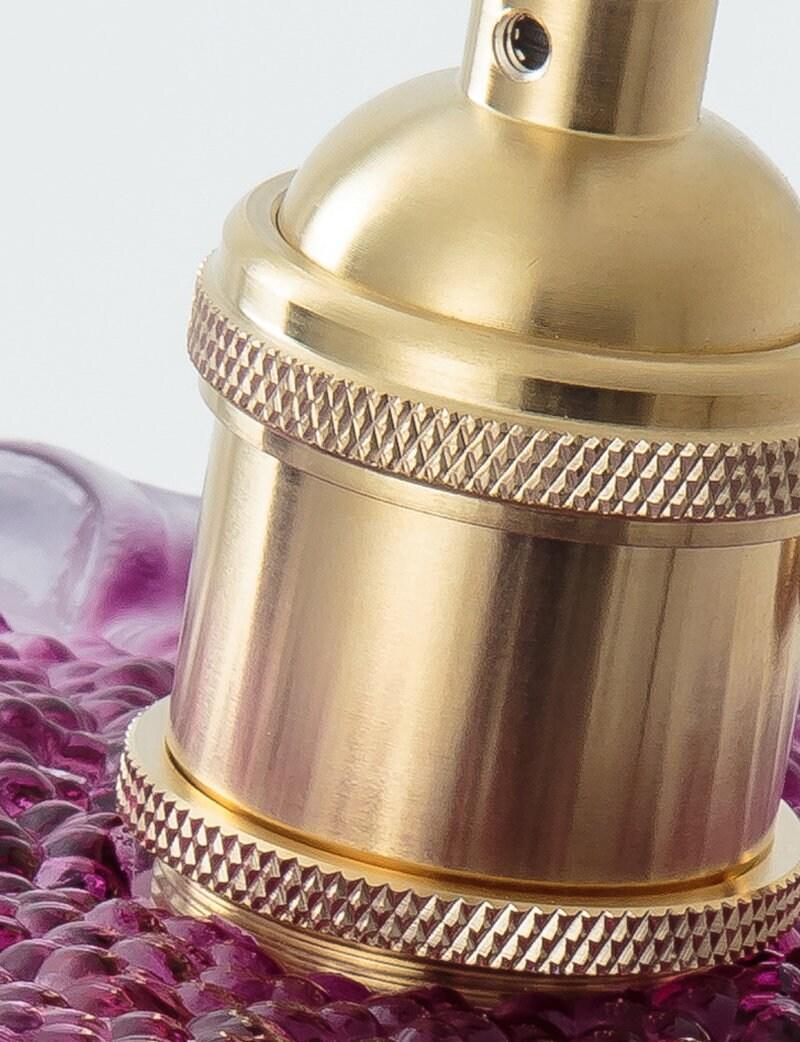 Lunara Violet Glass Sunflower Pendant Light, Retro-Style LED with Bulb Included