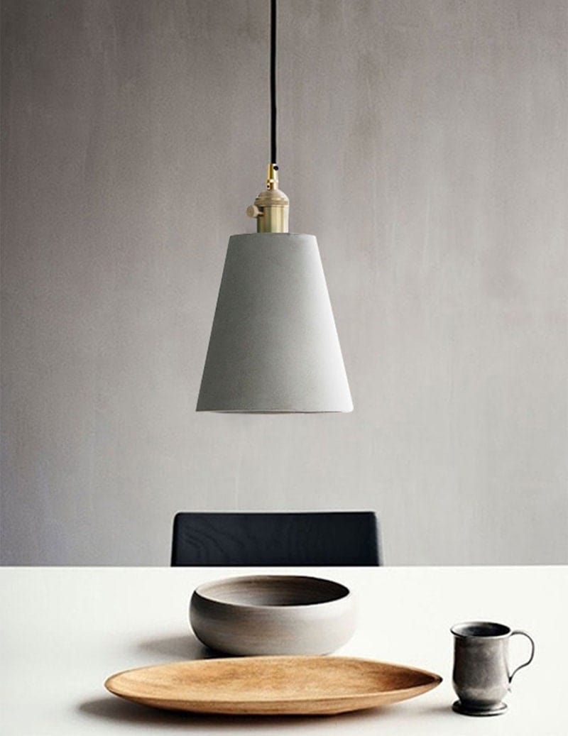 Kelda Handcrafted Cement Pendant LED Light in Nordic Style - Bulb Included