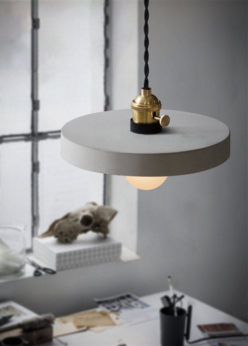 Kelda Handcrafted Cement Pendant LED Light in Nordic Style - Bulb Included
