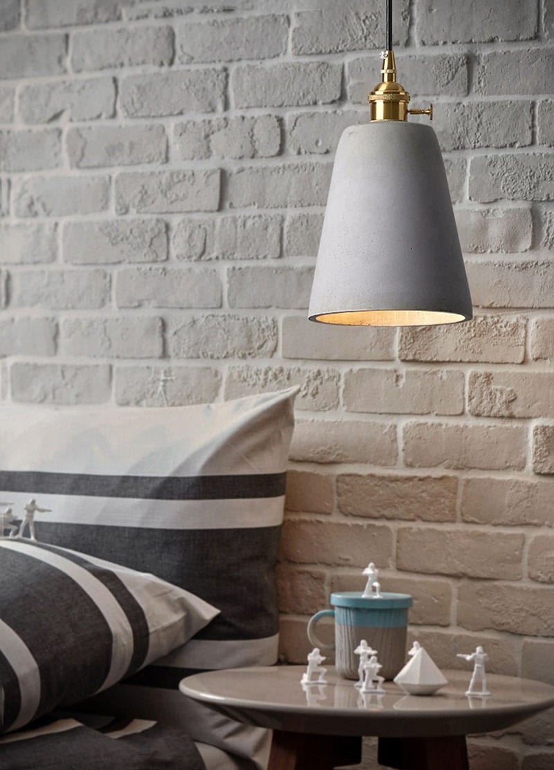 Kelda Handcrafted Cement Pendant LED Light in Nordic Style - Bulb Included