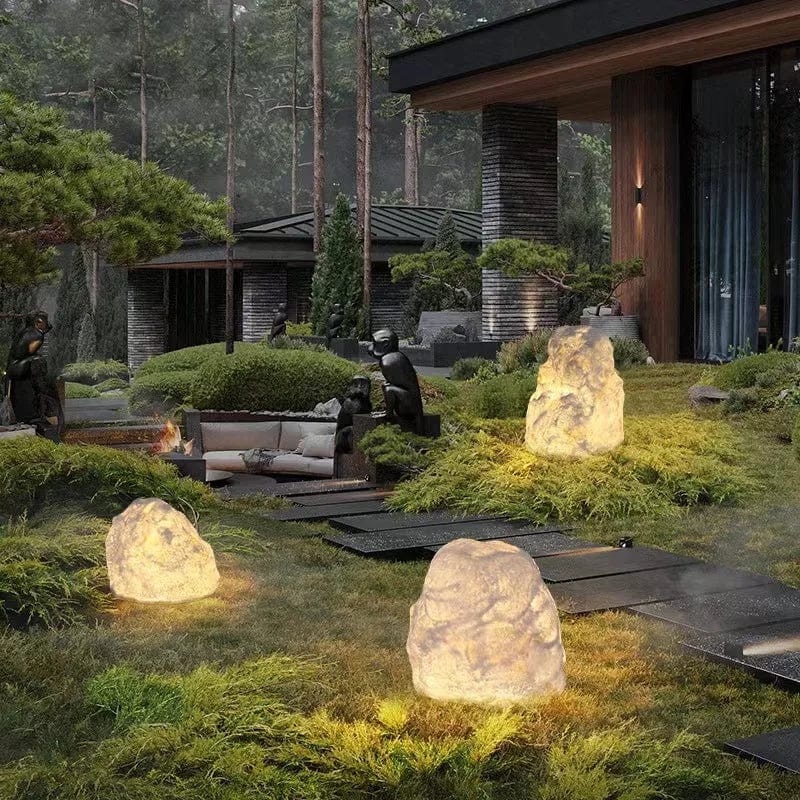 LumenRock Garden Stone Outdoor Lantern