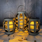 Kirel | Cross-Weave Rattan Solar Outdoor Light