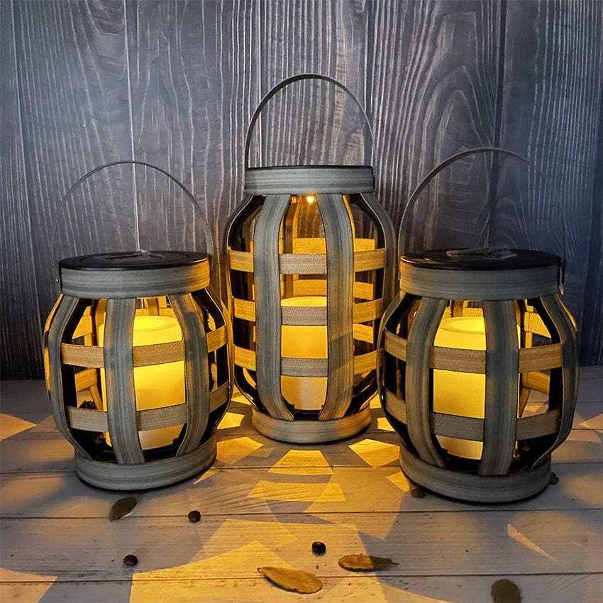 Kirel | Cross-Weave Rattan Solar Outdoor Light