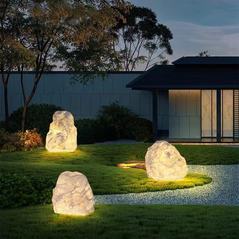 LumenRock Garden Stone Outdoor Lantern