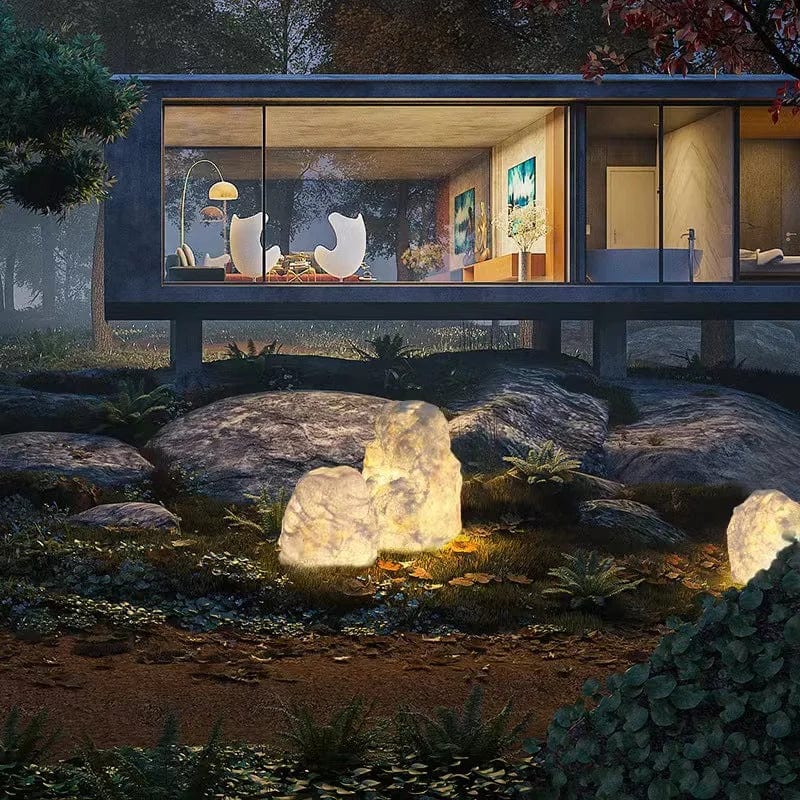 LumenRock Garden Stone Outdoor Lantern