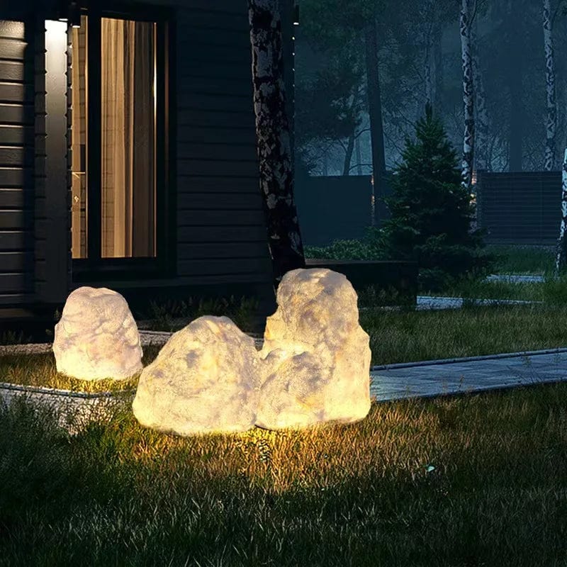 LumenRock Garden Stone Outdoor Lantern