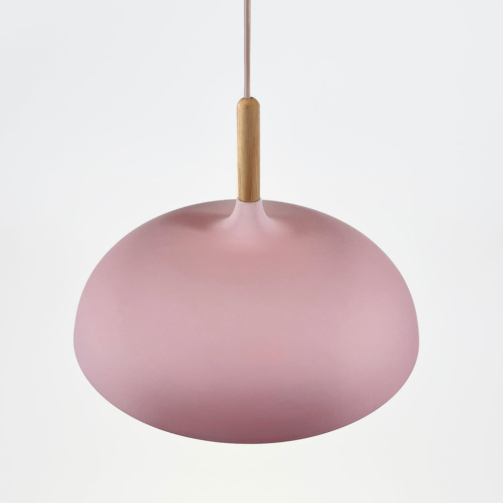 Aurelle Soft Pastel Collection Pendant Lamps in Metal and Wood