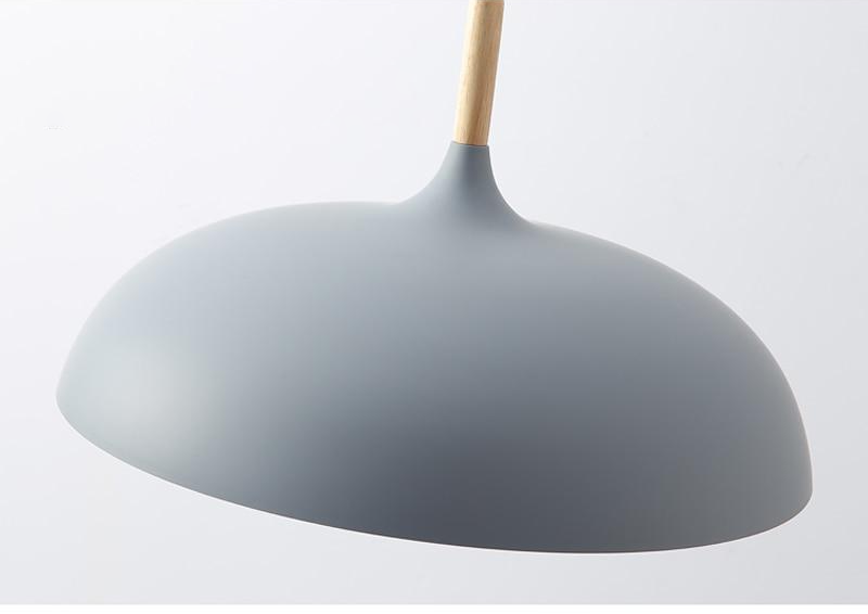 Aurelle Soft Pastel Collection Pendant Lamps in Metal and Wood