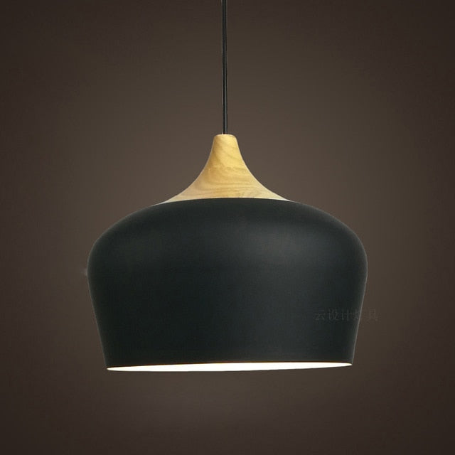 Aurelle Soft Pastel Collection Pendant Lamps in Metal and Wood