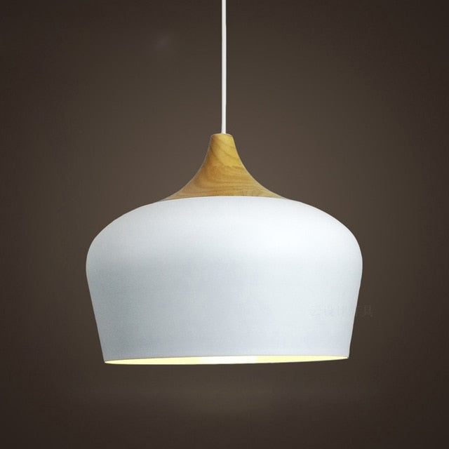 Aurelle Soft Pastel Collection Pendant Lamps in Metal and Wood