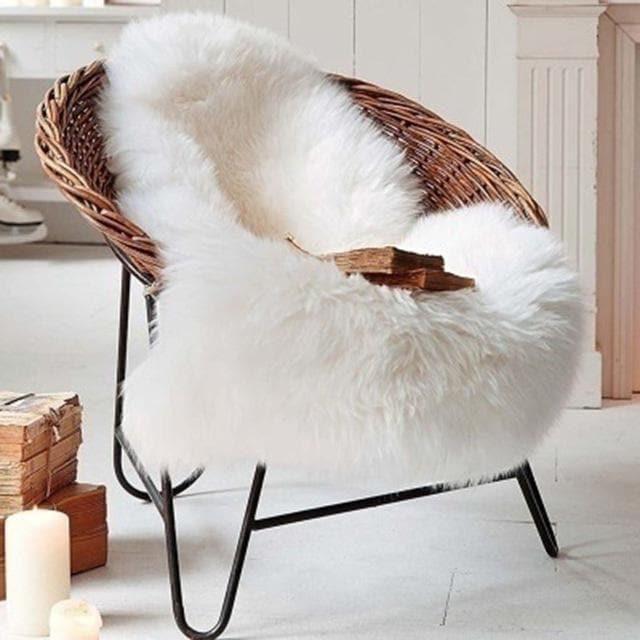 Brielle Plush Faux Sheepskin Throw & Area Rug