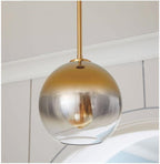 Aurell Nordic Glass Pendant Light in Champagne Amber, Iconic Silver and Transparent
