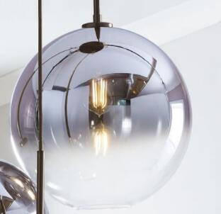 Aurell Nordic Glass Pendant Light in Champagne Amber, Iconic Silver and Transparent