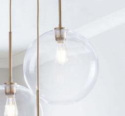 Aurell Nordic Glass Pendant Light in Champagne Amber, Iconic Silver and Transparent