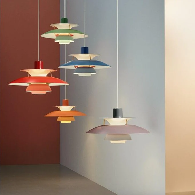 Multicolored Layered Pendant Lamp