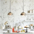 Aurell Nordic Glass Pendant Light in Champagne Amber, Iconic Silver and Transparent