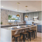 Aurell Nordic Glass Pendant Light in Champagne Amber, Iconic Silver and Transparent