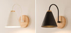 Maris | Curved Wood and Metal Wall Sconce