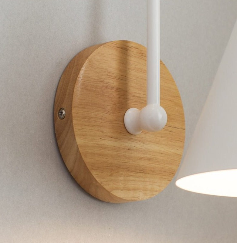 Maris | Curved Wood and Metal Wall Sconce