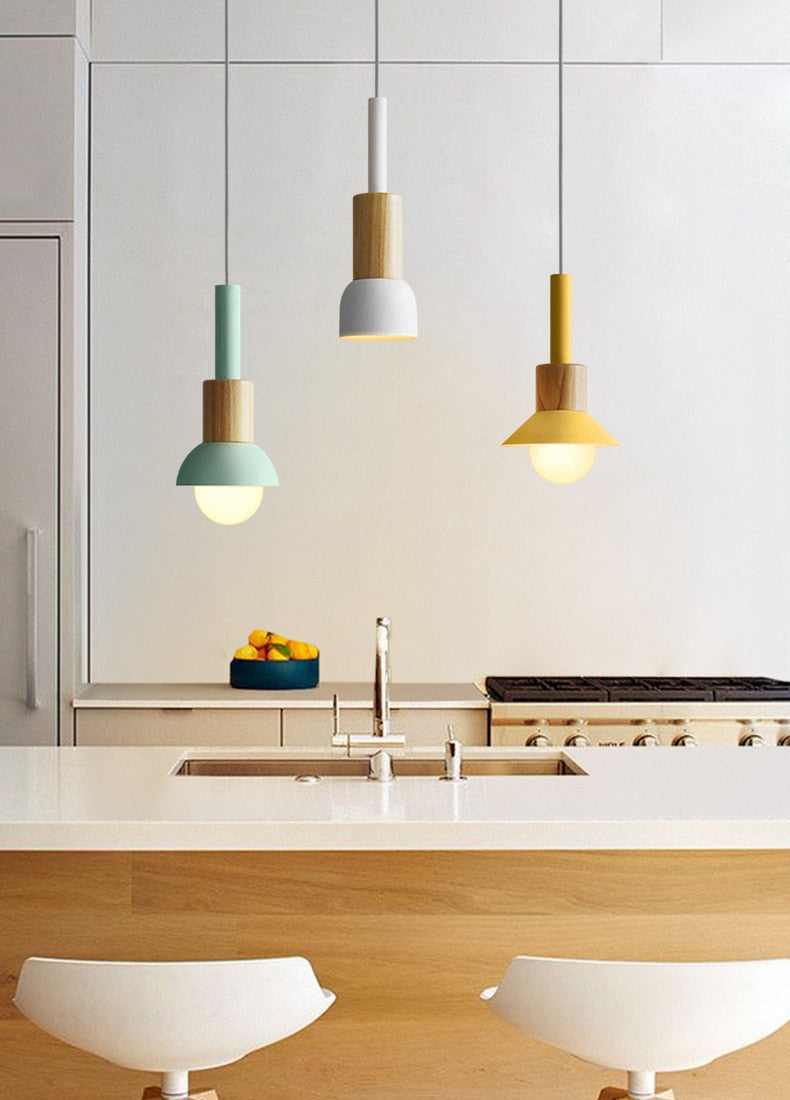Liora Metal and Wood Pendant Lights