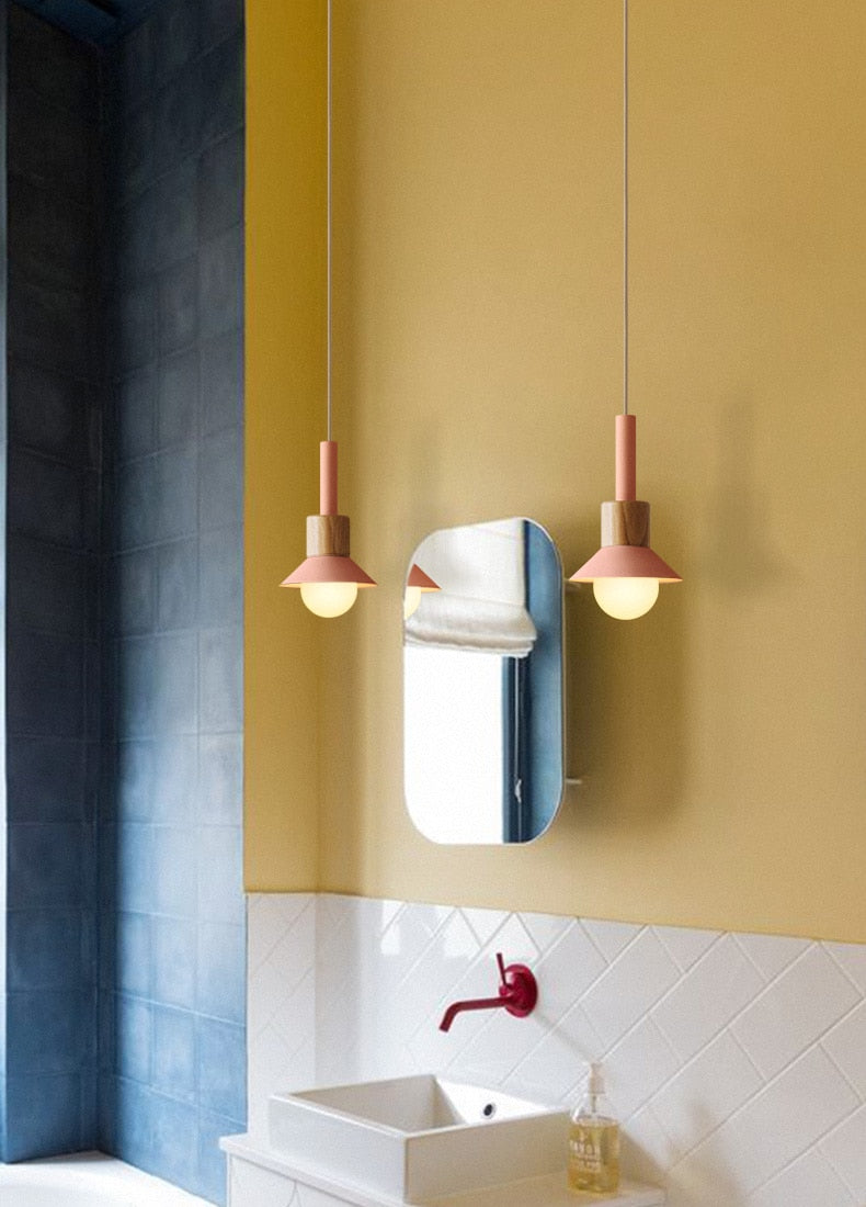 Liora Metal and Wood Pendant Lights