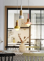 Liora Metal and Wood Pendant Lights