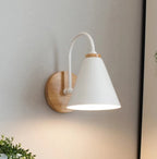 Maris | Curved Wood and Metal Wall Sconce