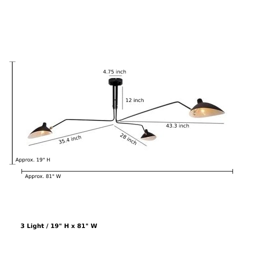 Marcen Rotating Arm Ceiling Light