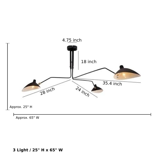 Marcen Rotating Arm Ceiling Light