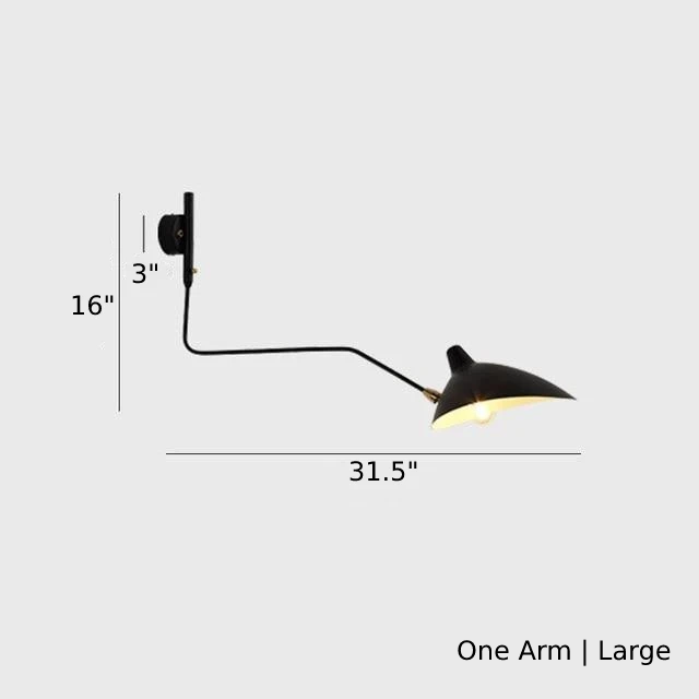 Marlo Duckbill Wall Light With Swing Arms