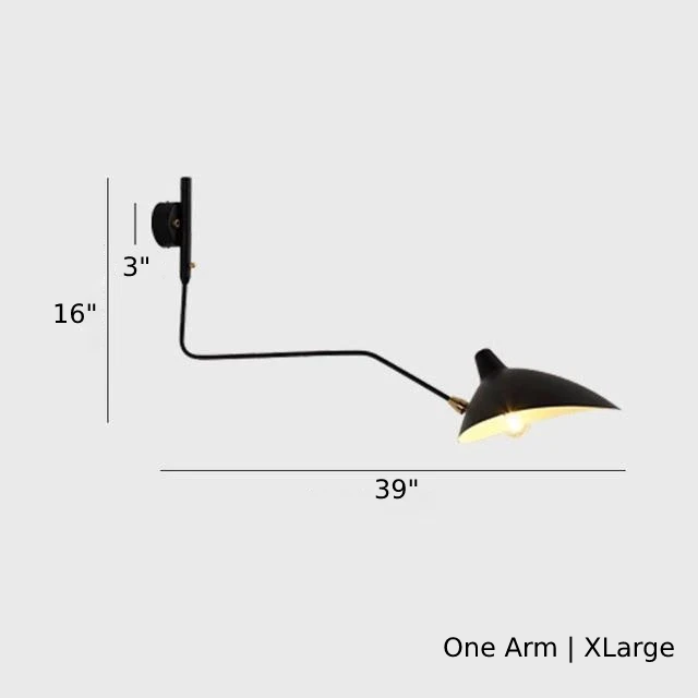 Marlo Duckbill Wall Light With Swing Arms